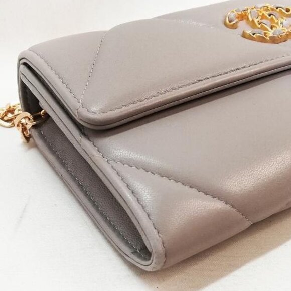 Authentic CHANEL CC Lambskin Wallet on Chain WOC Shoulder Crossbody Bag Leather - Picture 5 of 10